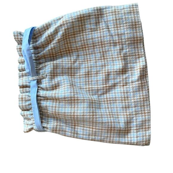 The Beaufort Bonnet Company Beasley Bow Skirt Blue Tan Woven Yarn Girl’s Size 10 - Picture 7 of 9